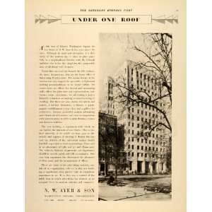1929 Ad N W Ayer And Son Washington Square Advertising   Original 