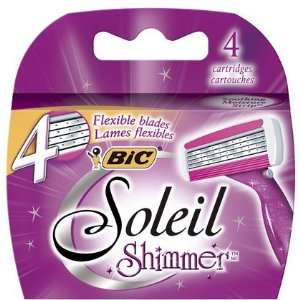 Bic Soleil Shimmer Refill Cartridges 4 ct (Quantity of 4)