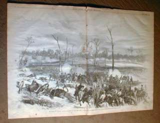 1862 illustr Civil War newspaper BATTLE of SHILOH Tennessee w 
