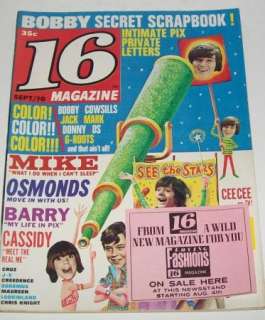 16 Teen Mag 1970~Bobby Sherman, David Cassidy,Osmonds  