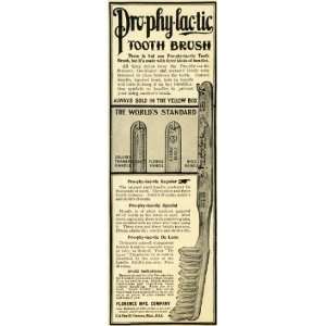  1909 Ad Florence Prophylactic Tooth Brush Dental Teeth 