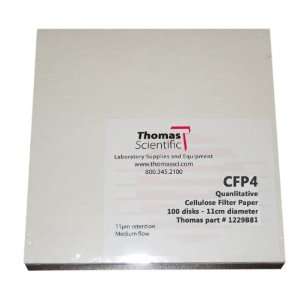 Thomas CFP4 055 Cellulose Qualitative Filter Paper, 20 26 Micron, Fast 