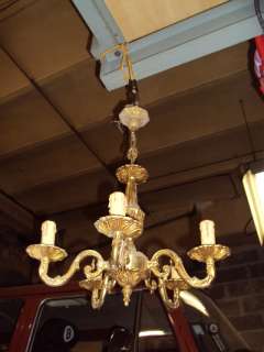 vintage French bronze chandelier  