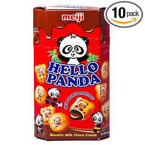 Meiji Hello Panda Biscuits with Choco Cream 2.0oz (Pack of 10)  