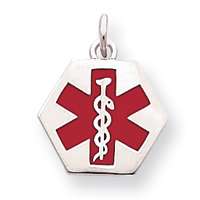 New Sterling Silver Medical Alert Jewelry Pendant  