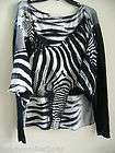 CHELSEA & VIOLET   LADIES SZ L   ZEBRA COLOR   BLACK & WHITE   100% 