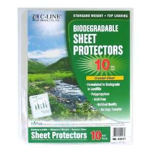  C Line Biodegradable Top Loading Sheet Protectors, for 8.5 