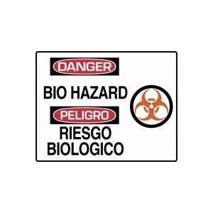  BIOHAZARD (W/GRAPHIC) (BILINGUAL) Sign   10 x 14 Plastic 