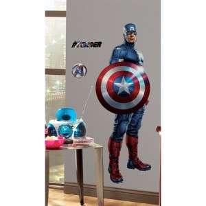 THE AVENGERS CAPTAIN AMERICA Wall MURAL Stickers 5 big decals MARVEL 