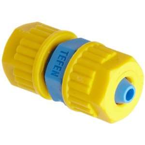   Compression Tube Fitting, Union, Yellow/Blue, 1/2 Tube OD (Pack of 5