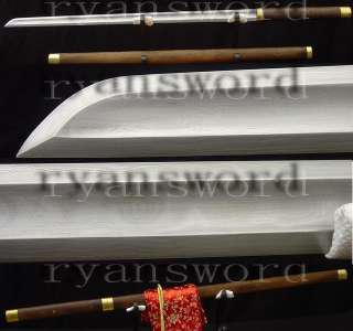 100%Handmade Ninja Sword Double Edge Folded Blade Shirasaya RAZOR 