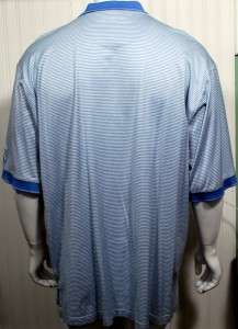 Mens Golf Shirt Ben Hogan XL Blue Gray White Stripe  