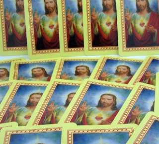 LOT 25 Plastic Holy card Sacred Heart Of Jesus Prayer  
