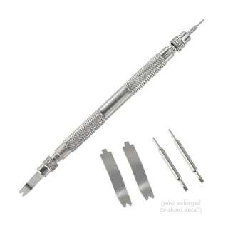 Jewelers Watch Band Spring Bar Tool Pin Pusher with 6 Tips  
