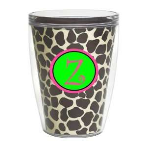  Giraffe Print 16 oz Insulated Beverage Tumbler w/Monogram 