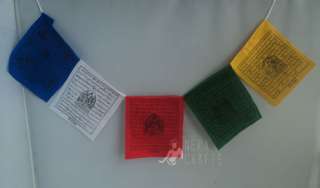 Tibetan Cotton Five Color Auto Prayer Flag 17.3  Long  