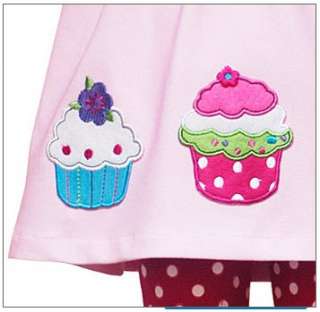  and SWEET pink Cupcakes top & leggings 2pc set for your little 