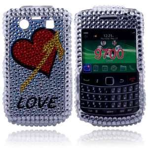   heart Diamond Bling Case Cover for Blackberry 9700 