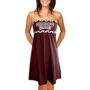   Bulldogs Ladies Maroon Braided Dream Tube Dress