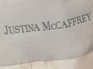 Justina McCaffrey 1011 Bernadette White Silk Shantung Couture Wedding 