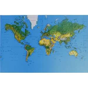   Relief Map Small NCR Style with Black Plastic Frame: Office Products