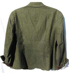 Coldwater Creek Corduroy Trimmed Wool Blend Tweed Jacket   COLORS 