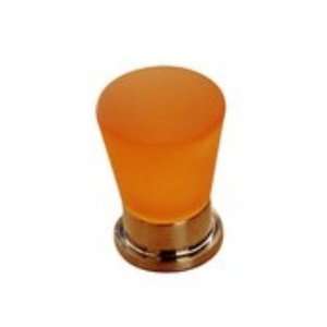   Eclectic Metacryl Knob Brushed Nickel Frosted Clear