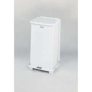  United Defenders 12 gallon Steel Step Can White Waste 