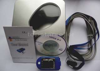 CE FDA Fingertip Pulse Oximeter SPO2 USB SOFTWARE 24H RECORDE  