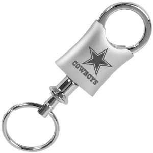  NFL Dallas Cowboys Brushed Metal Valet Keychain: Sports 
