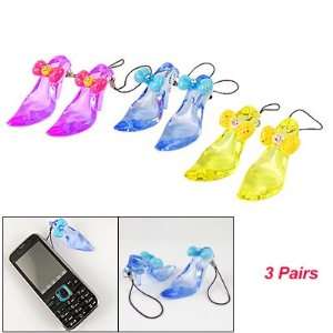   Phone 3 Pairs 3 color Plastic High Heels Pendant Straps: Electronics