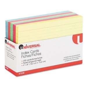  4 x 6 Multi Color Ruled Index Cards   4 x 6, Blue/Salmon 