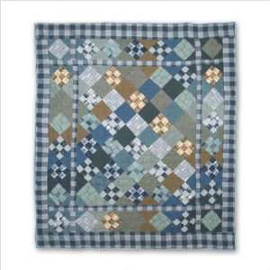  Patch Magic THCH9P Chambray Nine Patch Throw Quilt