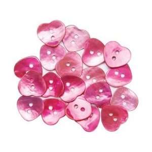 Blumenthal Lansing Favorite Findings Shellz Buttons 1/2 Pink Heart 
