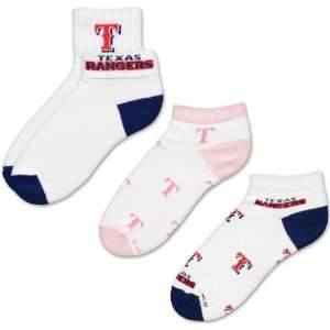  Texas Rangers Womens 3 Pair Sock Pack: Sports & Outdoors
