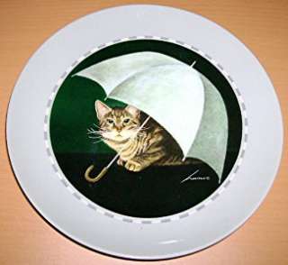 Lowell Herrero Tabby Cat Kitten UNBRELLA Plate  