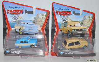 NEW DISNEY PIXAR CARS 2 VLADIMIR TRUNKOV #28 + VICTOR H #30  