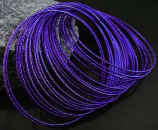 WA891 Purple Muilt circle Big Dia.3.14 inches Bracelet Bangle Jewelry 