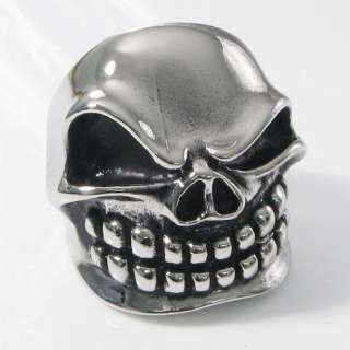 Skull Big Mouth Stainless Steel Mens Biker Ring 14r  