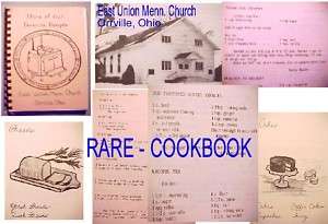 ORRVILLE OH, MENNONITE CHURCH COOK BOOK RECIPES COMMUNITY~amish 