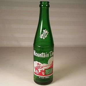 Vintage Mountain Dew 10 oz. Soda Pop Bottle  