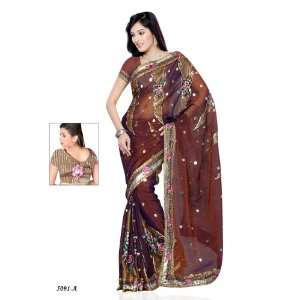 Bollywood Style Designer Rich Glass Tissue Fabric Saree