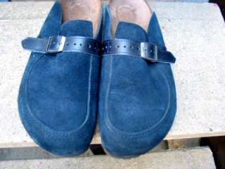 BIRKENSTOCK Navy Blue Suede Casual Shoes Mules Clogs 41 / 10  