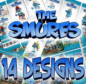 SMURFS Smurfette Custom Birthday Invitation Card TICKET  