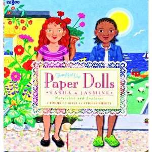    Thoughtful Girl Paper Dolls   Sasha & Jasmine Toys & Games