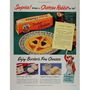  1947 Ad Borden Chateau Cheese Elsie Jersey Cow Icon 