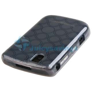 Clear Rubber Case+Privacy Film for Blackberry Tour 9630  