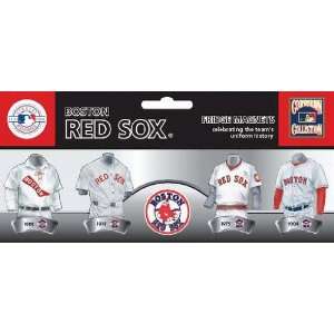 Boston Red Sox 4 Pack Fridge Magnets:  Sports & Outdoors