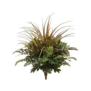 24 Bracken Fern/Grass/Split Philodendron Mixed Bush x10 Mixed Green 