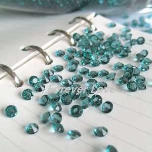    1000pcs 1carat teal blue diamond confetti wedding party 